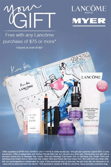 myer free gift with purchase.